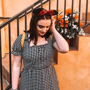Black and White Gingham Print Dress!